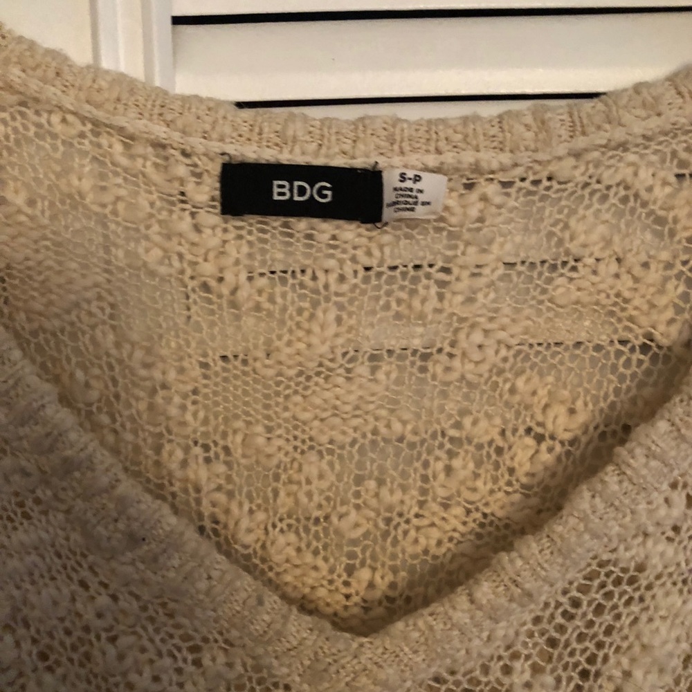 Cream Knotted BDG Sweater